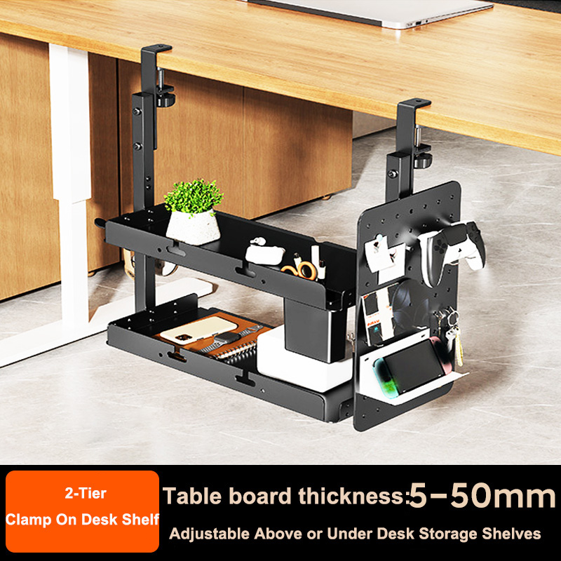 Gaming Accessories For Table - Настольный органайзер-полка на 14 дюймов, 2-уровневый,