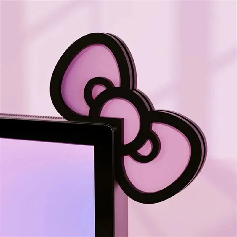 Gaming Home Accessories - Kawaii розовый акриловый бант для монитора,