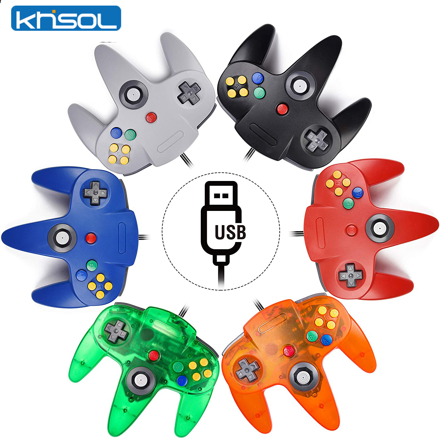 Gaming Accessories Retro - Контроллер N64, классический USB-проводной пульт дистанционного