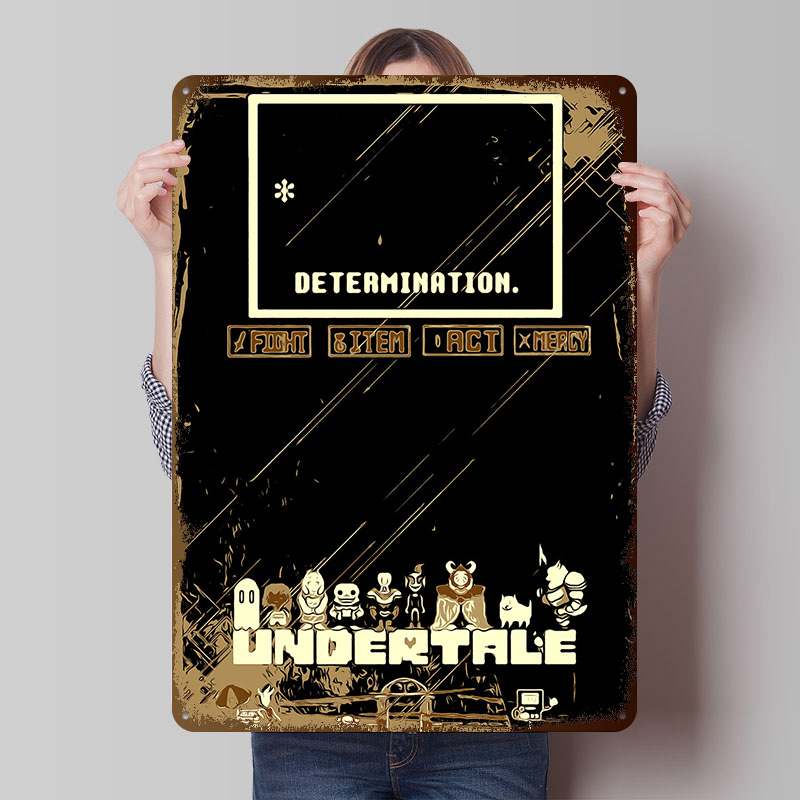 Gaming Accessories Retro - Металлический постер Undertale, настенное искусство в